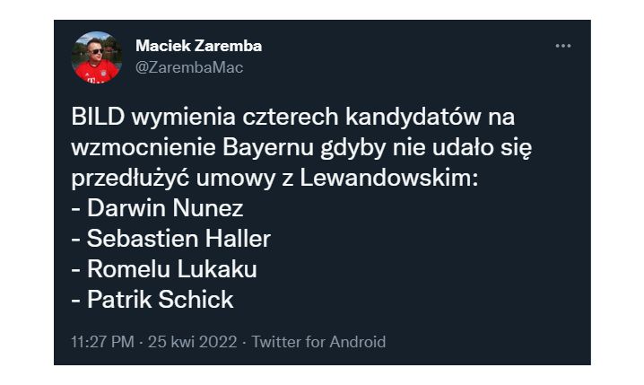 ''BILD'': CZTERECH potencjalnych następców Lewandowskiego!